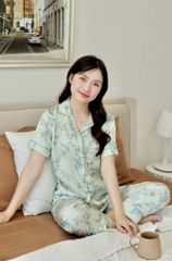 Pijama lụa Latin TNQD - Feather Olive