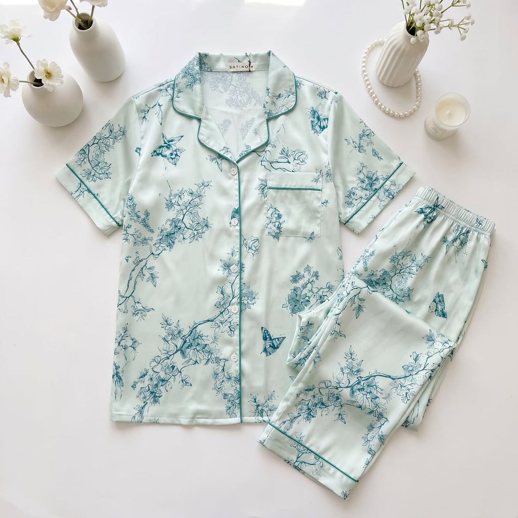 Pijama Lụa Latin TNQD - Micha Green