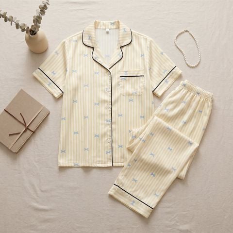 Pijama Lụa Latin TNQD - Ballet Yellow