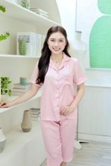 Pijama lụa Latin trơn TNQL - Pink