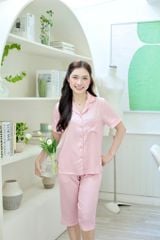 Pijama lụa Latin trơn TNQL - Pink