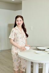 Pijama Lụa latin mềm mại, sang trọng Satino TNQL - Peacock Nude