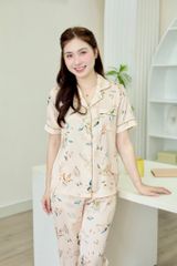 Pijama Lụa latin mềm mại, sang trọng Satino TNQL - Peacock Nude