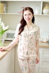 Pijama Lụa latin mềm mại, sang trọng Satino TNQL - Peacock Nude