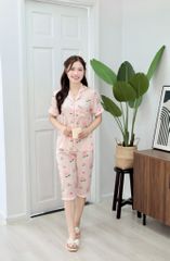Pijama Lụa latin mềm mại, sang trọng Satino TNQL - Peaches Light Pink