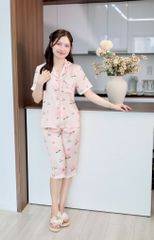Pijama Lụa latin mềm mại, sang trọng Satino TNQL - Peaches Light Pink