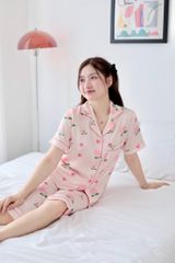 Pijama Lụa latin mềm mại, sang trọng Satino TNQL - Peaches Light Pink