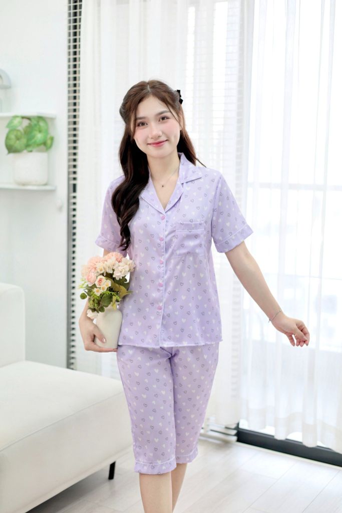 Pijama Lụa latin mềm mại, sang trọng Satino TNQL - Lux Lilac