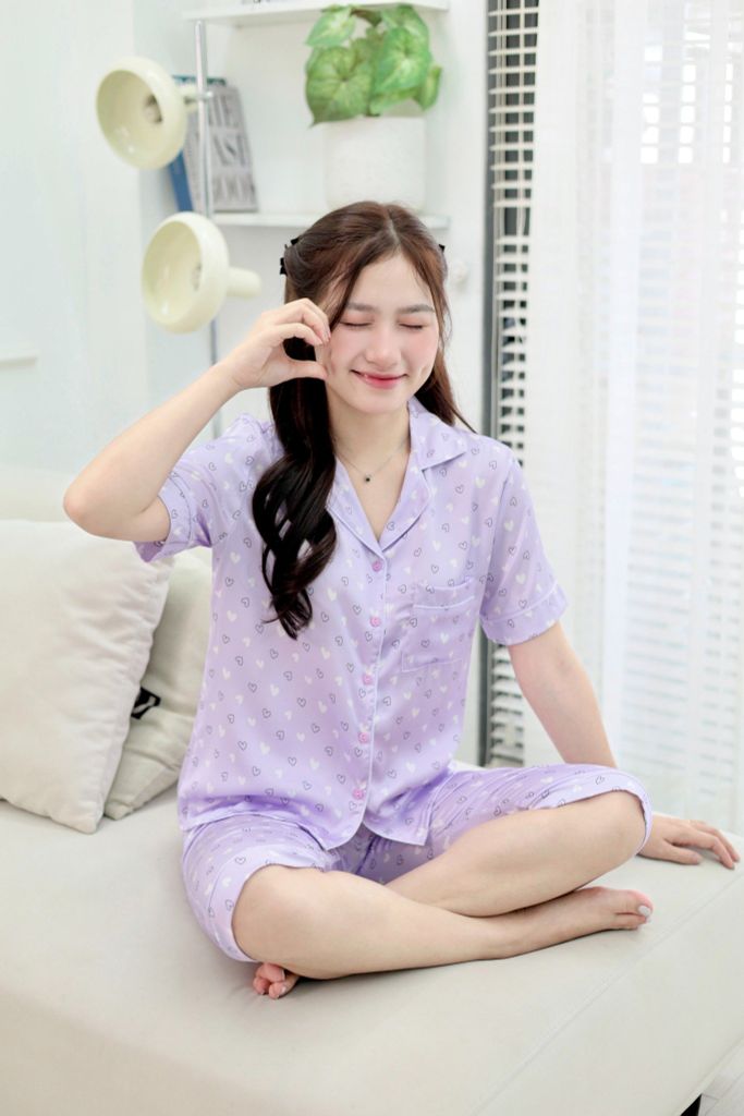 Pijama Lụa latin mềm mại, sang trọng Satino TNQL - Lux Lilac