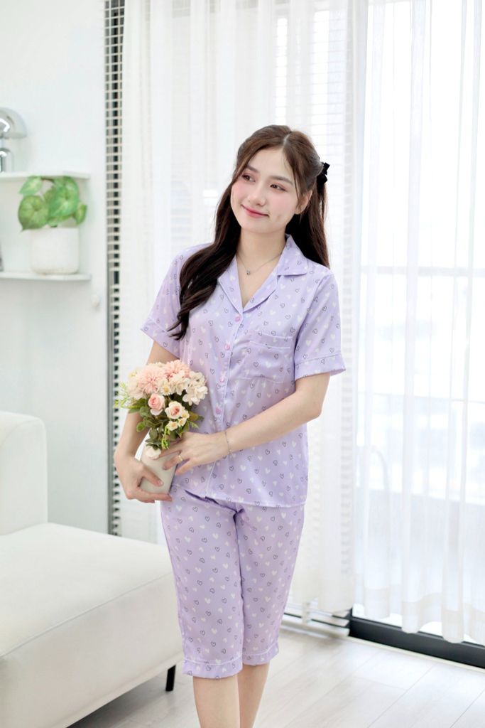 Pijama Lụa latin mềm mại, sang trọng Satino TNQL - Lux Lilac