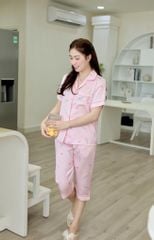 Pijama Lụa latin mềm mại, sang trọng Satino TNQL - Tulip Pink