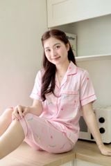 Pijama Lụa latin mềm mại, sang trọng Satino TNQL - Tulip Pink
