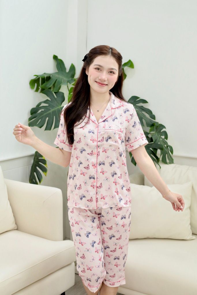 Pijama Lụa latin mềm mại, sang trọng Satino TNQL - Twinky Pink