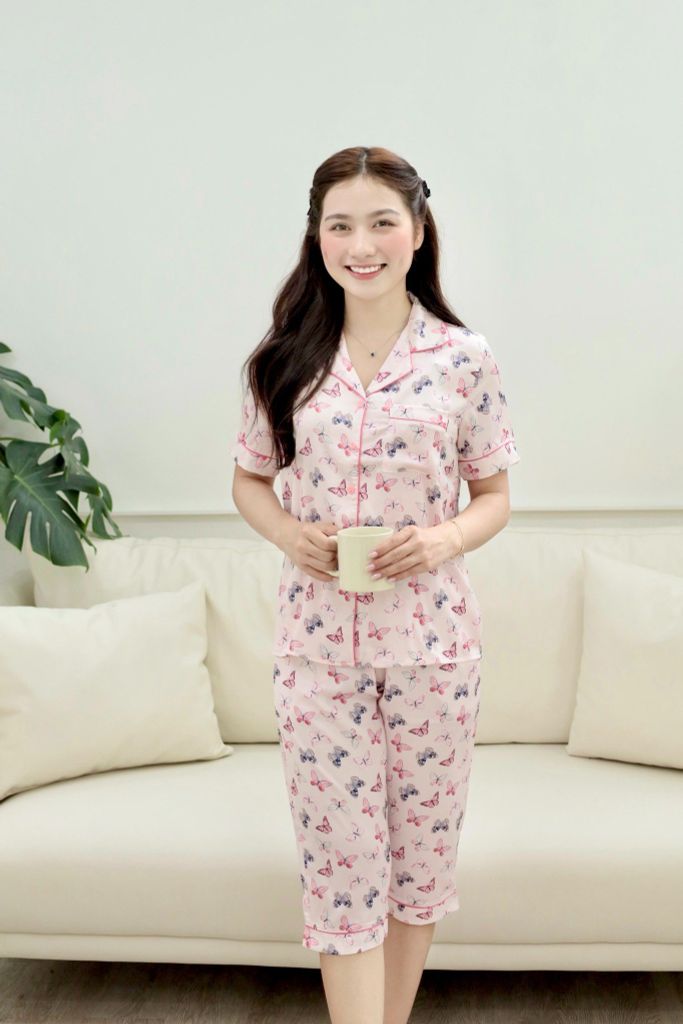 Pijama Lụa latin mềm mại, sang trọng Satino TNQL - Twinky Pink