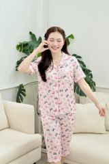 Pijama Lụa latin mềm mại, sang trọng Satino TNQL - Twinky Pink