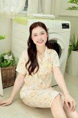 Pijama Lụa latin mềm mại, sang trọng Satino TNQL - Narci Ivory