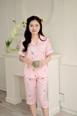 Pijama lụa Latin TNQL - Betti Pink