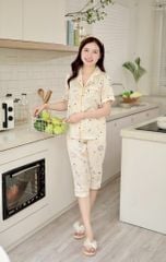 Pijama lụa Latin TNQL - Lucky Cream