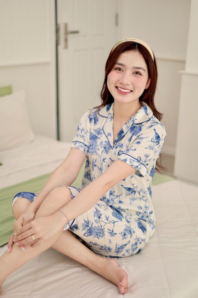 Pijama lụa Latin TNQL - Sparrow Ivory