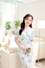 Pijama lụa Latin TNQL - Toco Light Blue