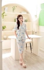 Pijama lụa Latin TNQL - Toco Light Blue