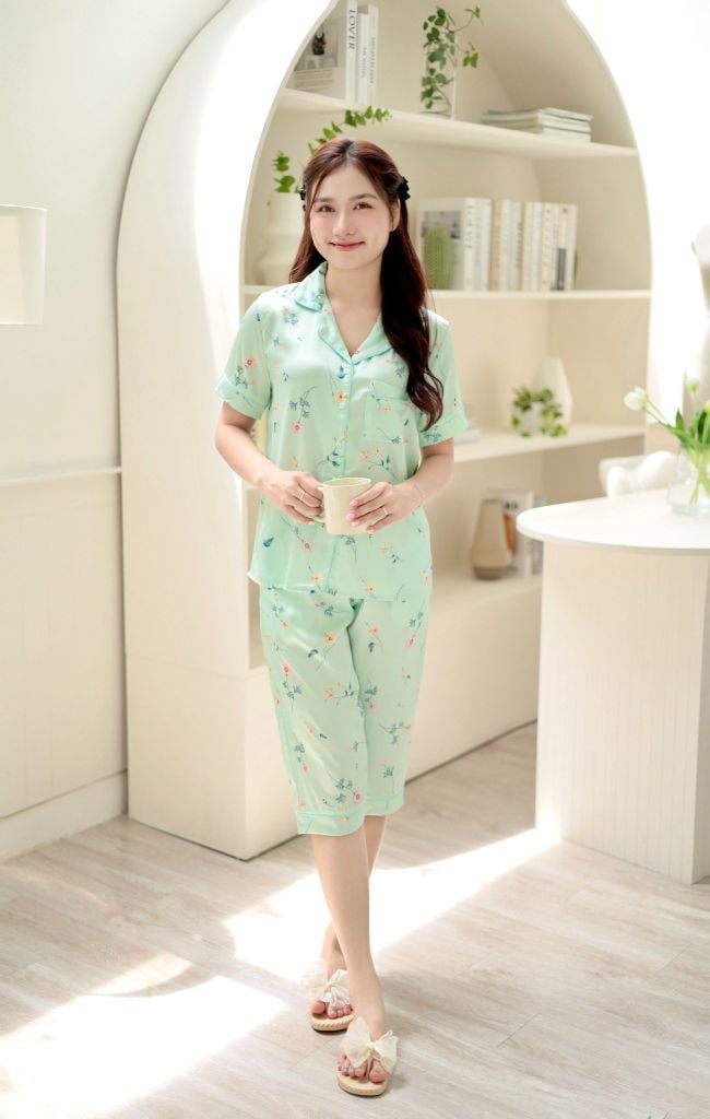 Pijama lụa Latin TNQL - Naye Mint