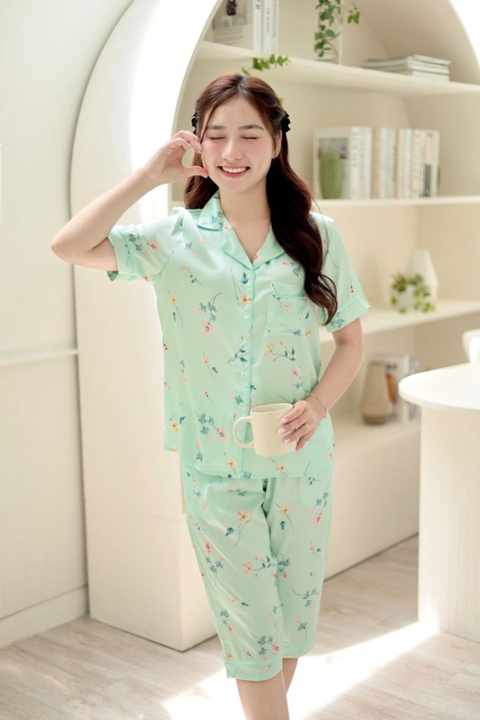 Pijama lụa Latin TNQL - Naye Mint