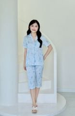 Pijama lụa Latin TNQL - Willow Blue Gray