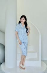 Pijama lụa Latin TNQL - Willow Blue Gray