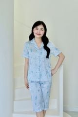 Pijama lụa Latin TNQL - Willow Blue Gray