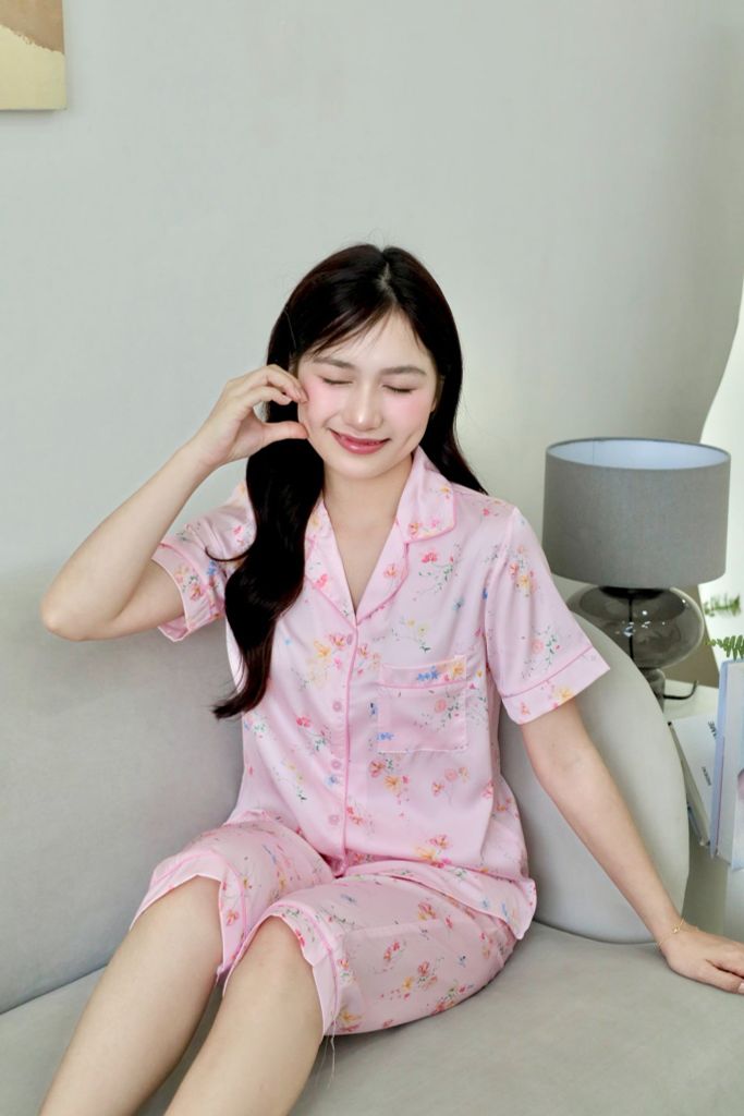 Pijama lụa Latin TNQL - Petal Pink
