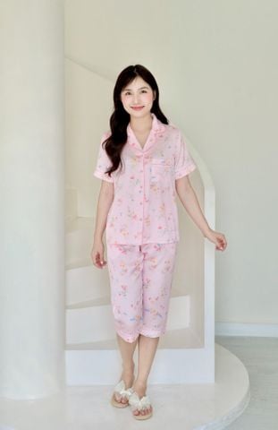 Pijama lụa Latin TNQL - Petal Pink
