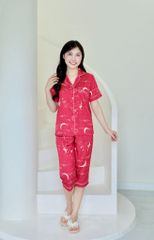 Pijama lụa Latin TNQL - Stardust Red