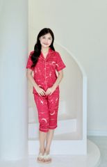 Pijama lụa Latin TNQL - Stardust Red