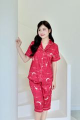 Pijama lụa Latin TNQL - Stardust Red