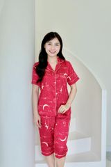 Pijama lụa Latin TNQL - Stardust Red