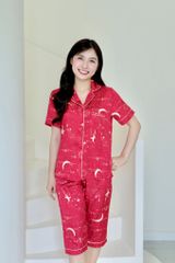Pijama lụa Latin TNQL - Stardust Red