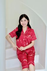 Pijama lụa Latin TNQL - Stardust Red