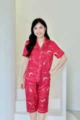Pijama lụa Latin TNQL - Stardust Red