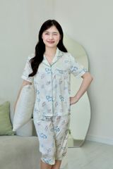 Pijama lụa Latin TNQL - Vine Ivory
