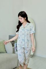 Pijama lụa Latin TNQL - Vine Ivory