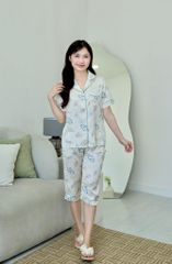 Pijama lụa Latin TNQL - Vine Ivory