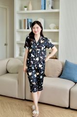 Pijama lụa Latin TNQL - Aurora Black