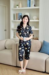 Pijama lụa Latin TNQL - Aurora Black