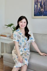 Pijama lụa Latin TNQL - Flutter Cream