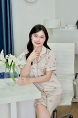Pijama lụa Latin TNQL - Cuddle Beige