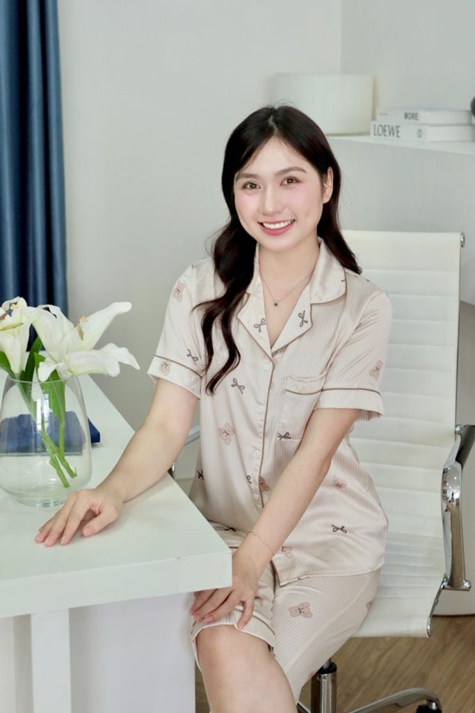 Pijama lụa Latin TNQL - Cuddle Beige