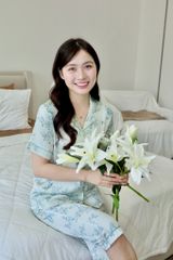 Pijama lụa Latin TNQL - Feather Olive