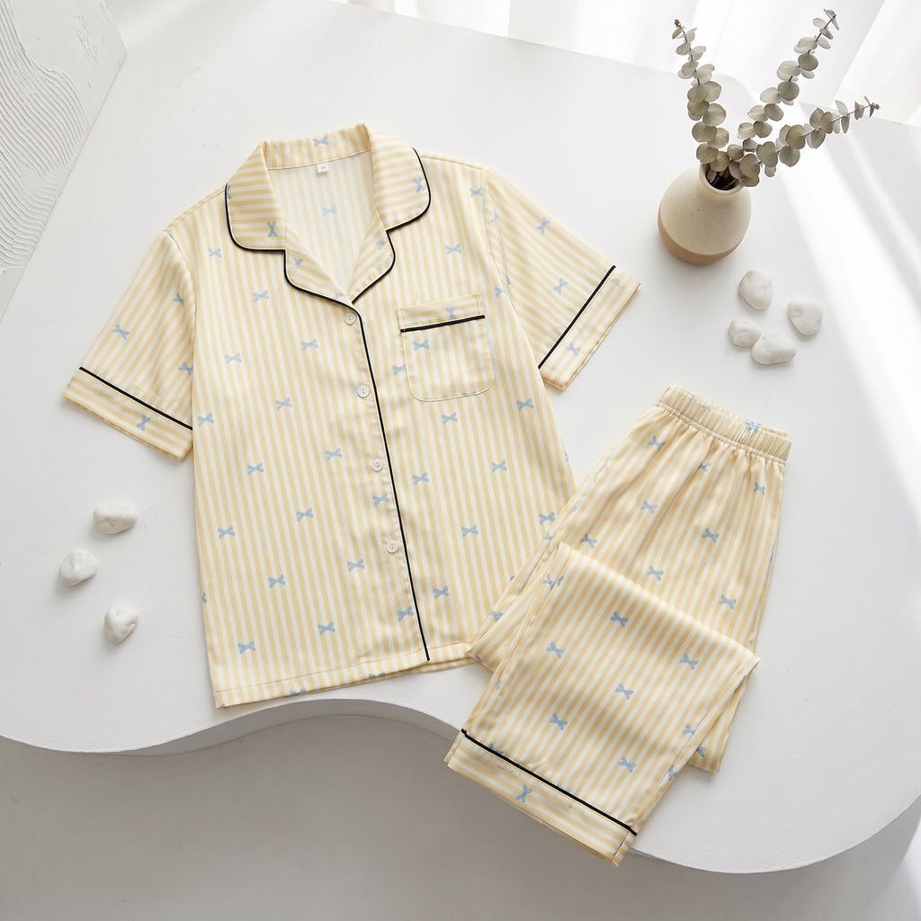 Pijama Lụa Latin TNQL - Ballet Yellow