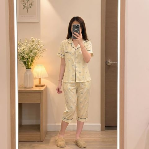 Pijama Lụa Latin TNQL - Ballet Yellow